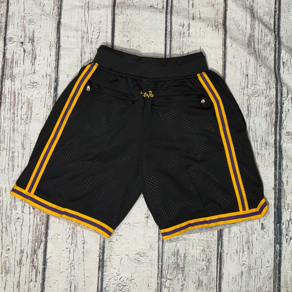 Los Angeles Lakers Shorts Men Black Kobe Bryant Mamba Just Don Basketball - Picture 2 of 7